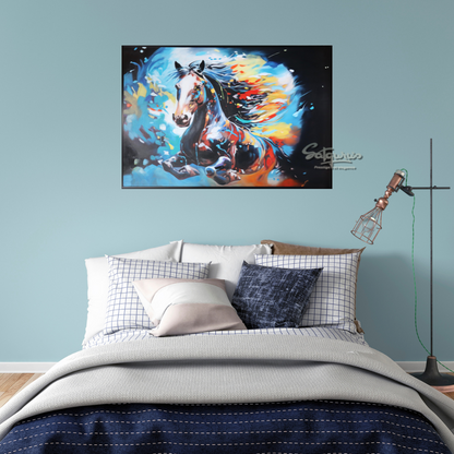 Abstract Horse Wall Art by Satgurus