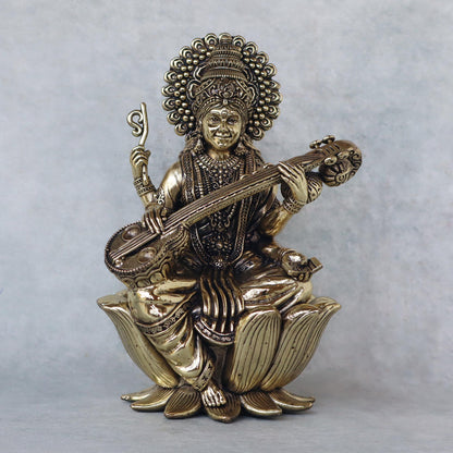 Saraswati Seated On Lotus by Satgurus