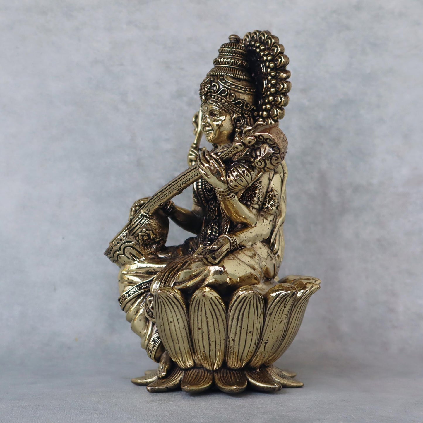 Saraswati Seated On Lotus by Satgurus