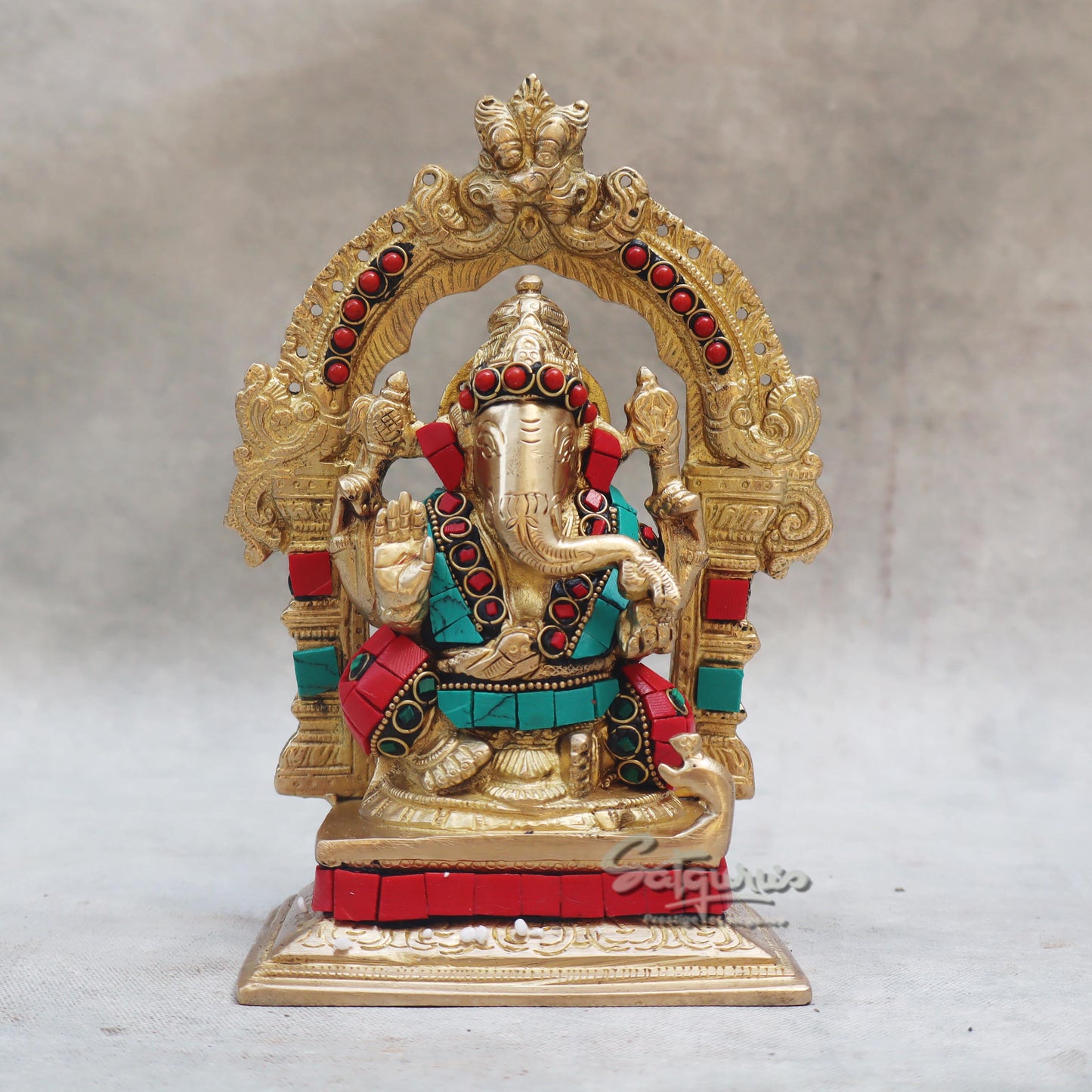 Ganesha With Stone Work by Satgurus