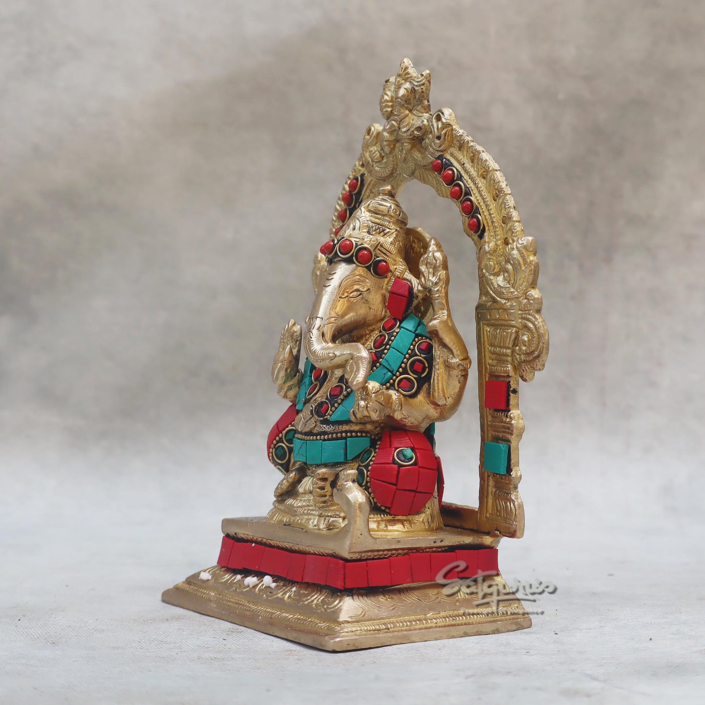 Ganesha With Stone Work by Satgurus