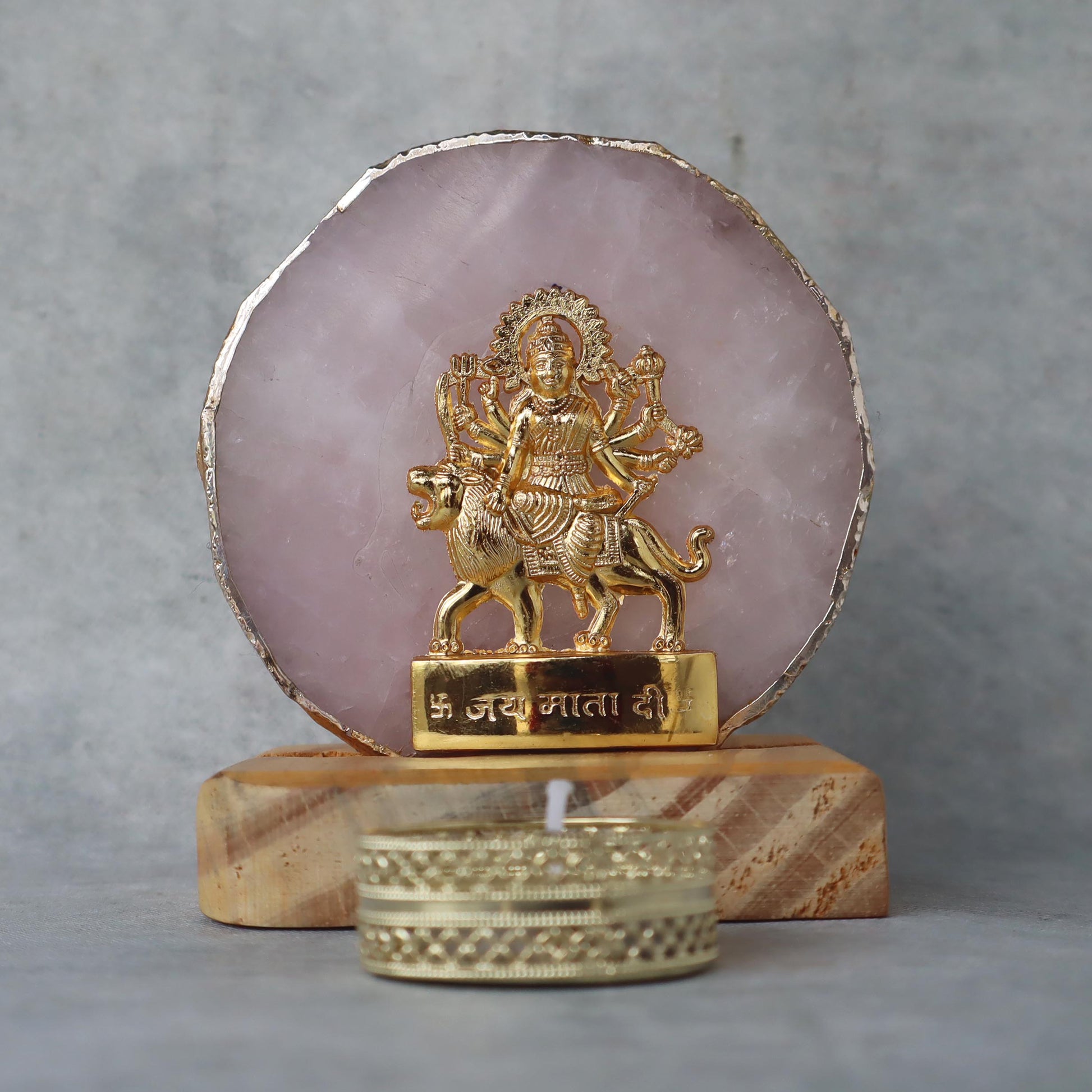 Laxmi Carving On Rose Quartz Stone by Satgurus