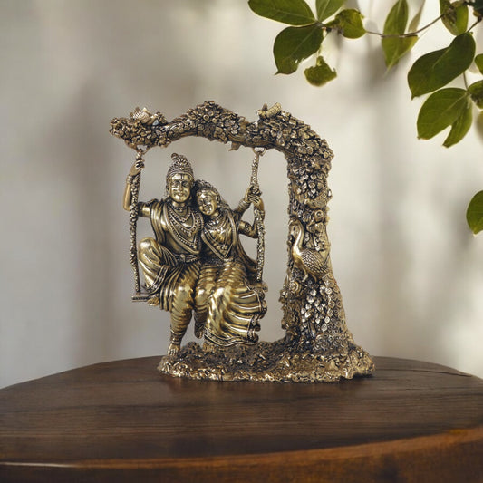 Ashtadhatu Radha Krishna On Jhula by Satgurus