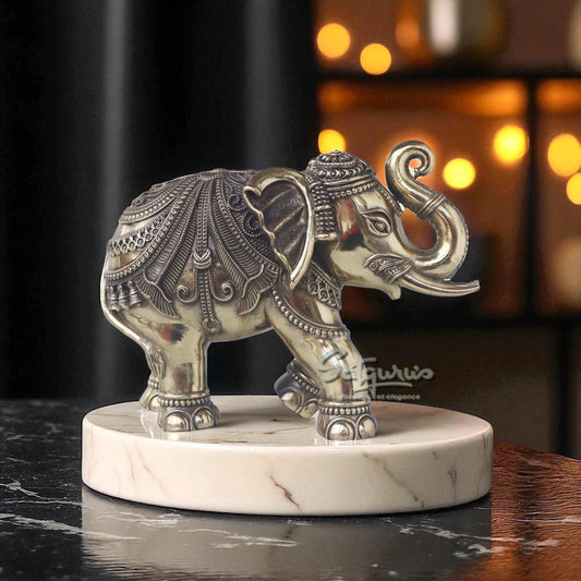 Ashtadhatu Upraised Trunk Elephant by Satgurus