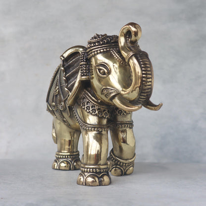 Ashtadhatu Upraised Trunk Elephant by Satgurus