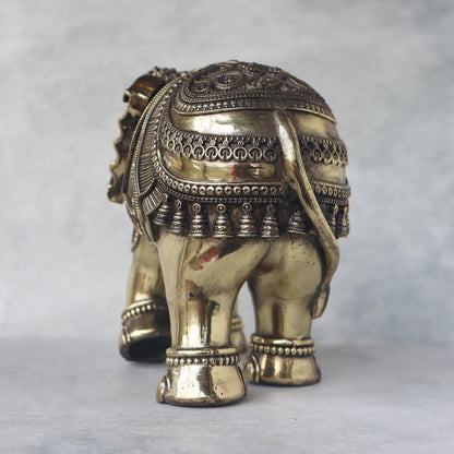 Ashtadhatu Upraised Trunk Elephant by Satgurus