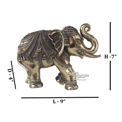 Ashtadhatu Upraised Trunk Elephant by Satgurus