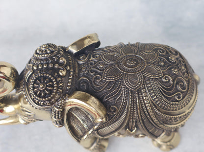 Ashtadhatu Upraised Trunk Elephant by Satgurus