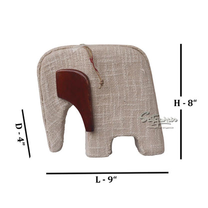 Elephant With Fabric & Wooden Finish #2 by Satgurus