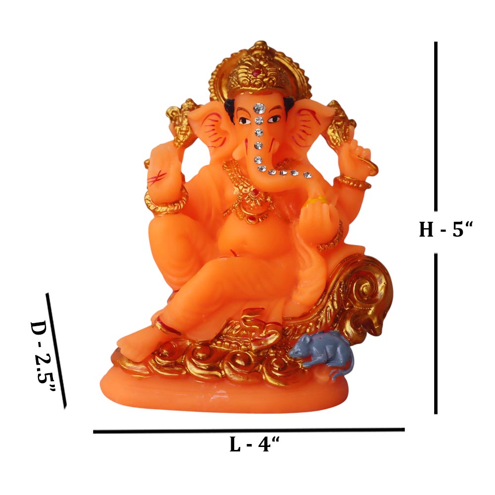 Singhasan Ganesha / Coral Matt by Satgurus