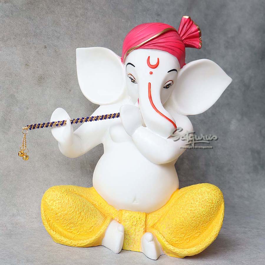 Pagdi Bansuri Ganesha By Satguru's