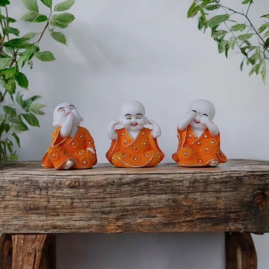 Set Of 3 Monks by Satgurus