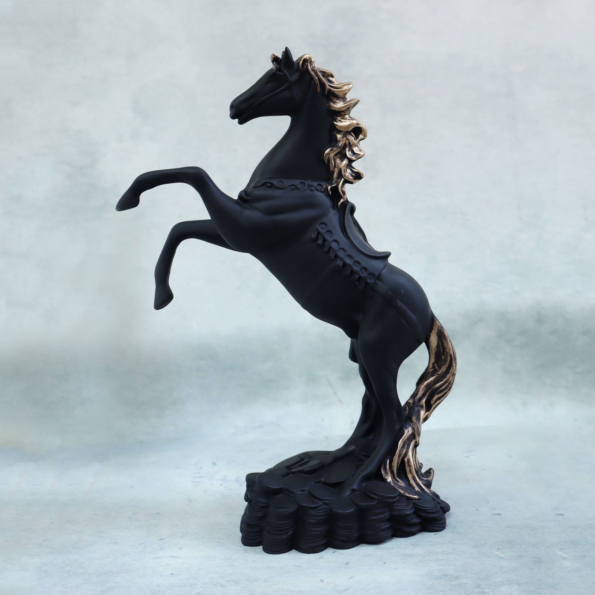 Rearing Black Horse by Satgurus