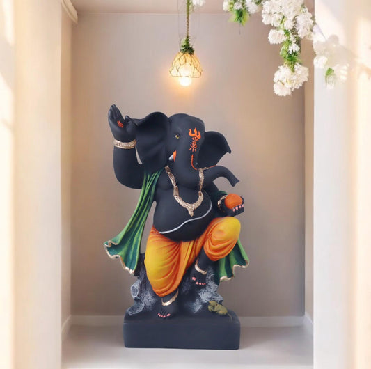 Dancing Ganesh Black & Orange by Satgurus