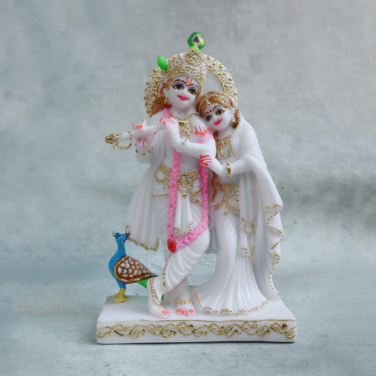Radha Krishna Idol / Pink Garland by Satgurus