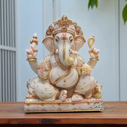 Ganesha Idol Seated by Satgurus