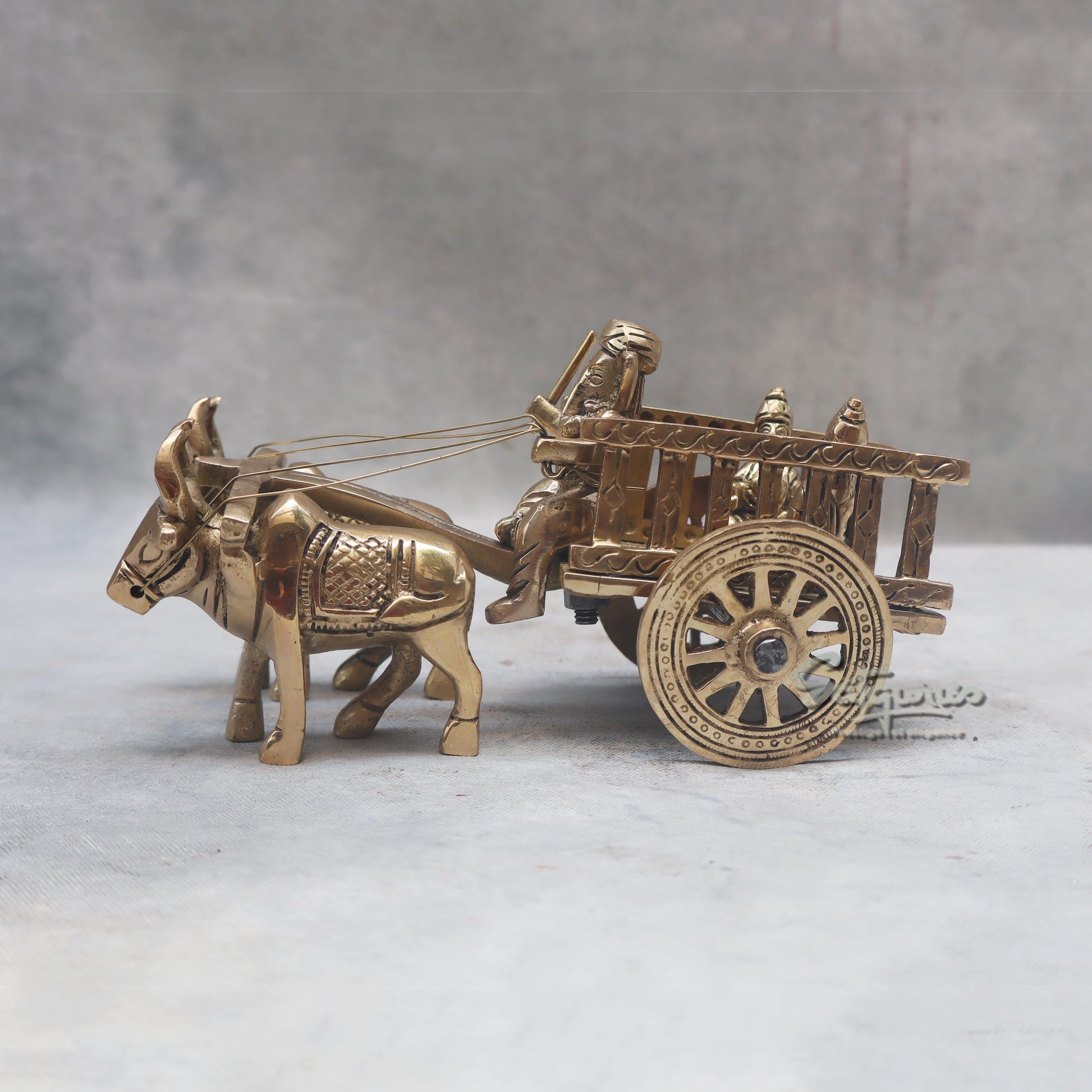 Ganesha Riddhi & Siddhi On Bull Cart by Satgurus