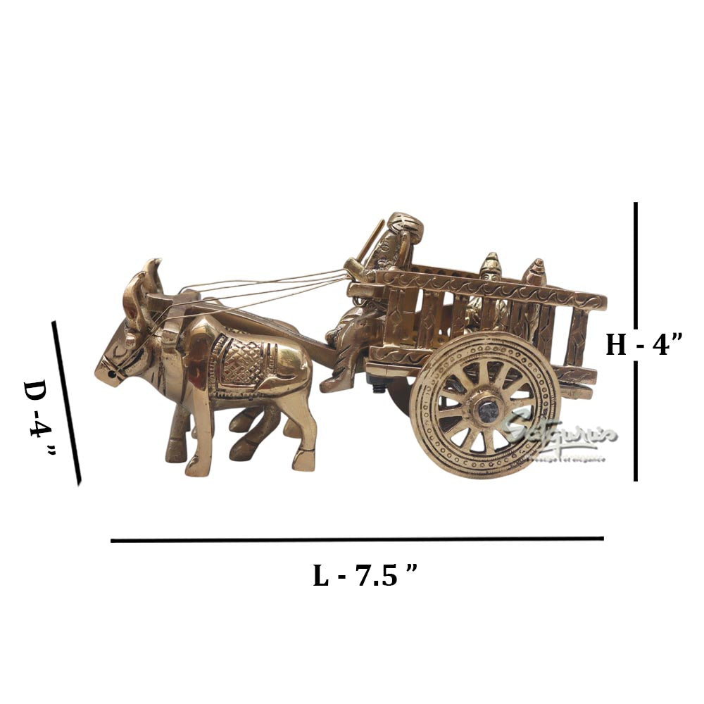 Ganesha Riddhi & Siddhi On Bull Cart by Satgurus