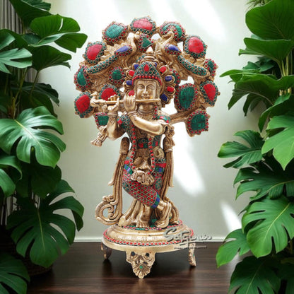 Bansuri Krishna Under Tree by Satgurus