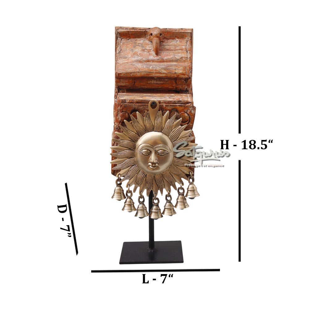 Sun Mask With Stand / Brown by Satgurus