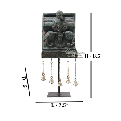 Hanging Bells On Stand / Green by Satgurus