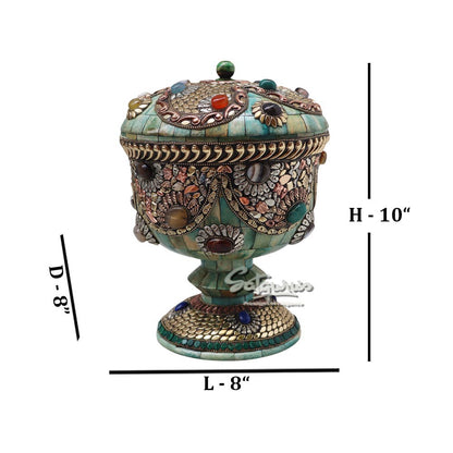 Box With Lid / Green by Satgurus