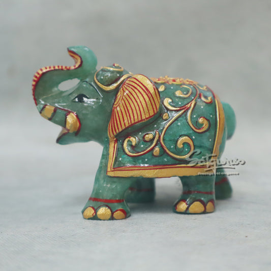 Green Jade Elephant by Satgurus