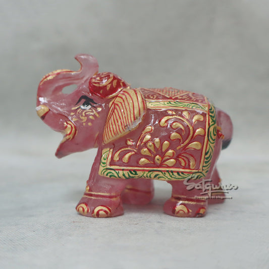 Rose Quartz Elephant by Satgurus