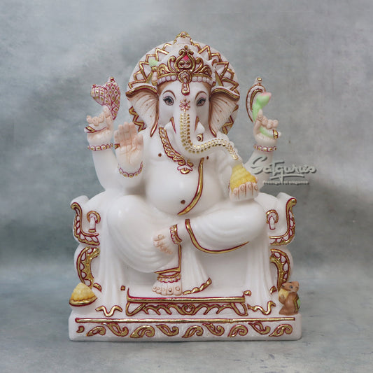 Ganesh Idol Sitting On Base by Satgurus