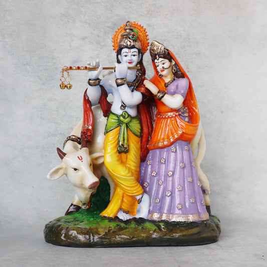 Radha Krishna Idol With Cow by Satgurus