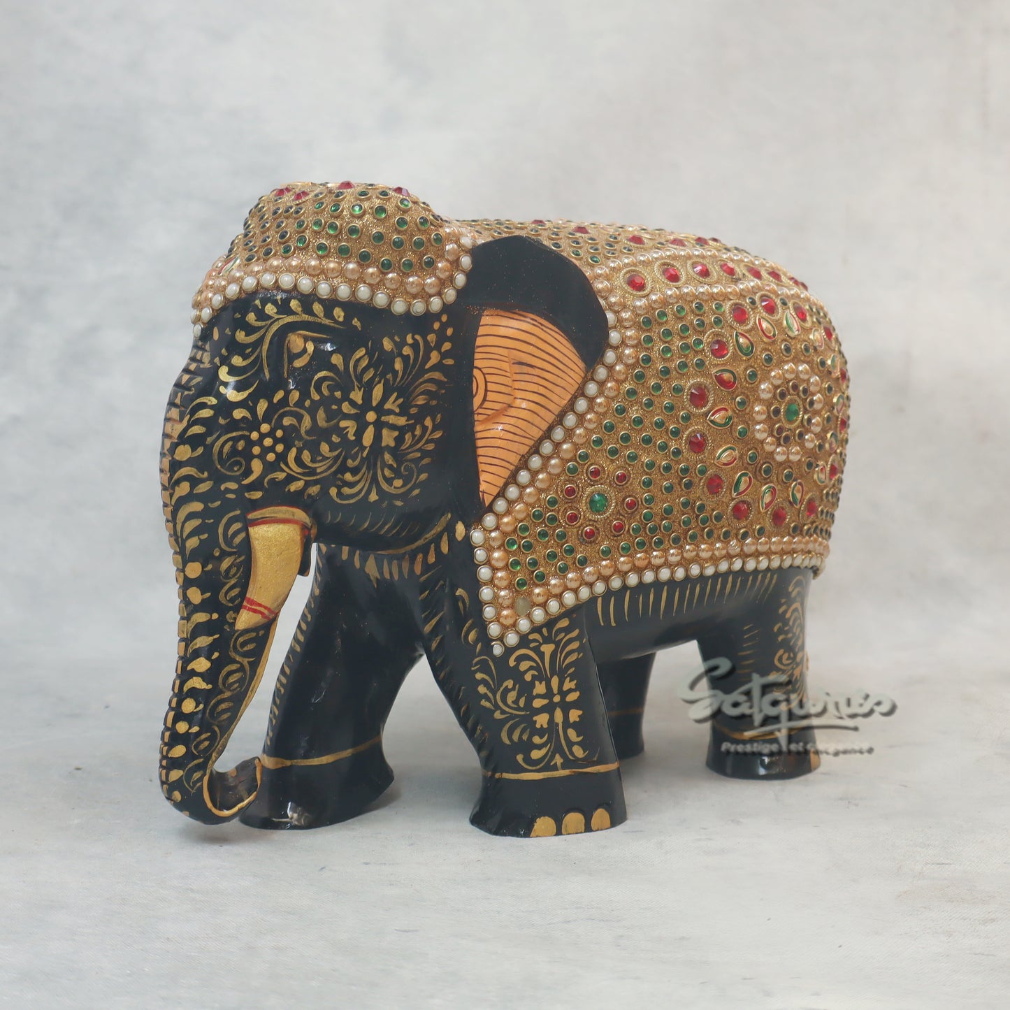 Elephant Figure With Stone Work by Satgurus