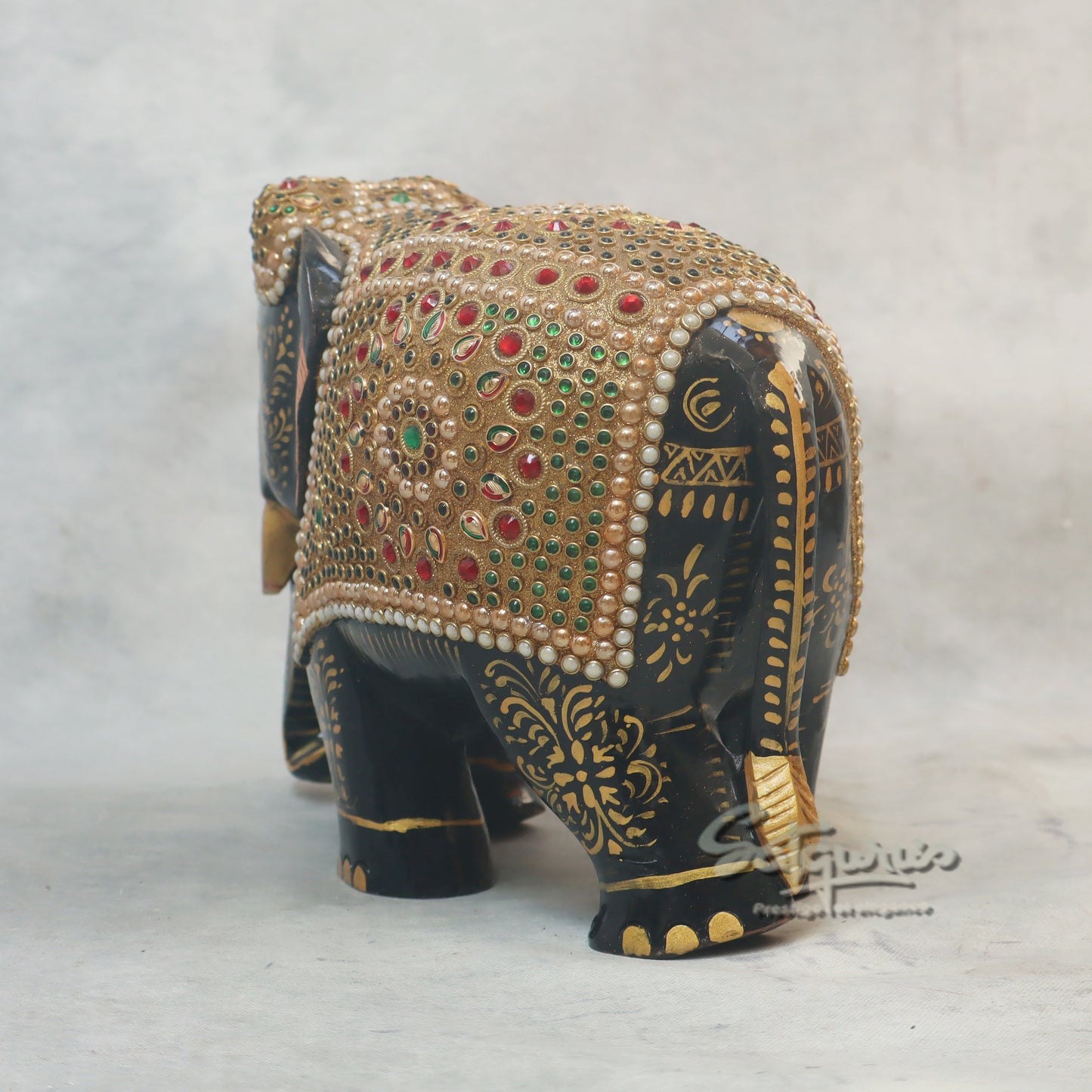 Elephant Figure With Stone Work by Satgurus