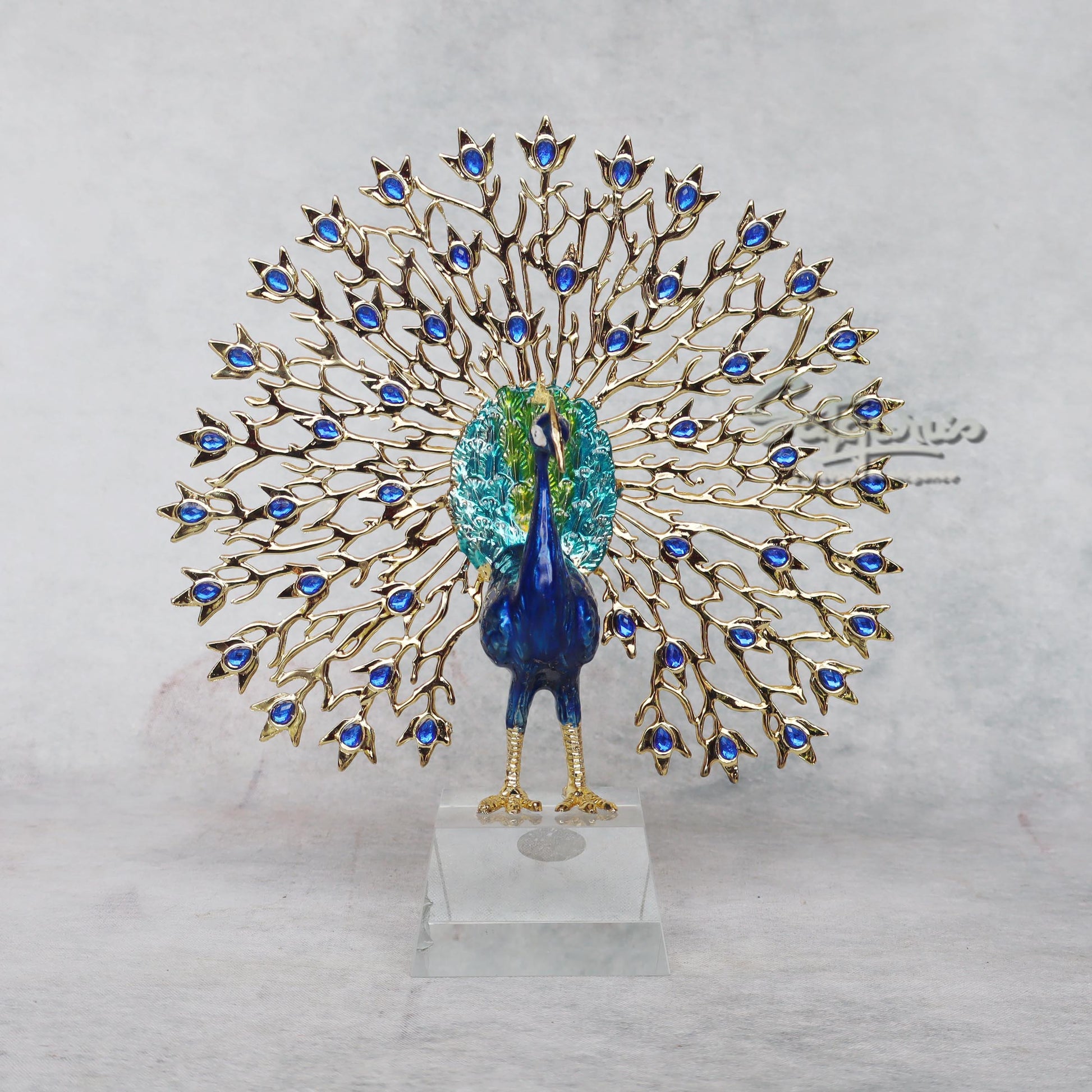 Peacock With Blue Crystal by Satgurus 