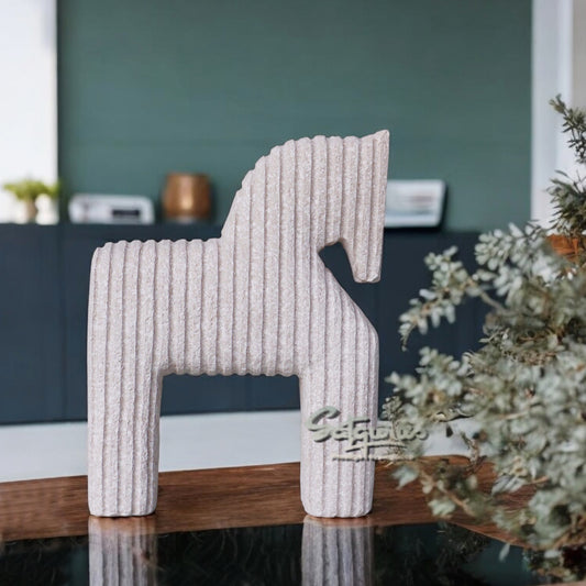 Stripe Horse Art Statue by Satgurus