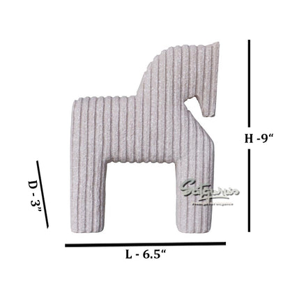 Stripe Horse Art Statue by Satgurus