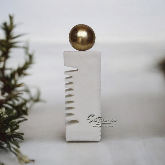 Abstract Pillar With Gold Ball by Satgurus