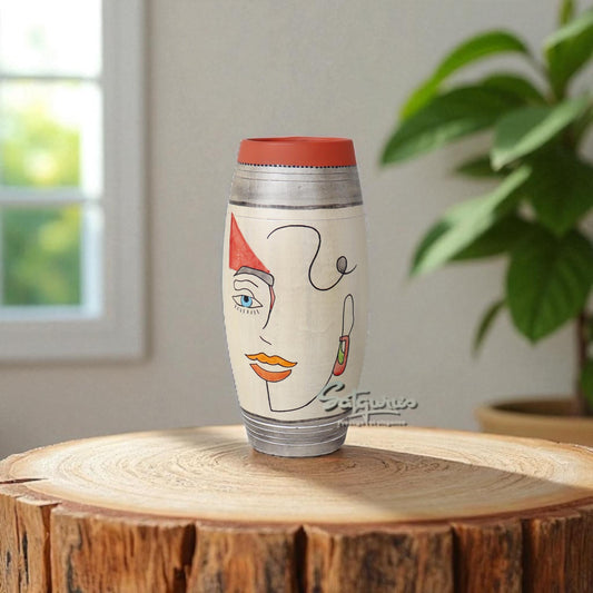 Artistic Face Motif Vase by Satgurus