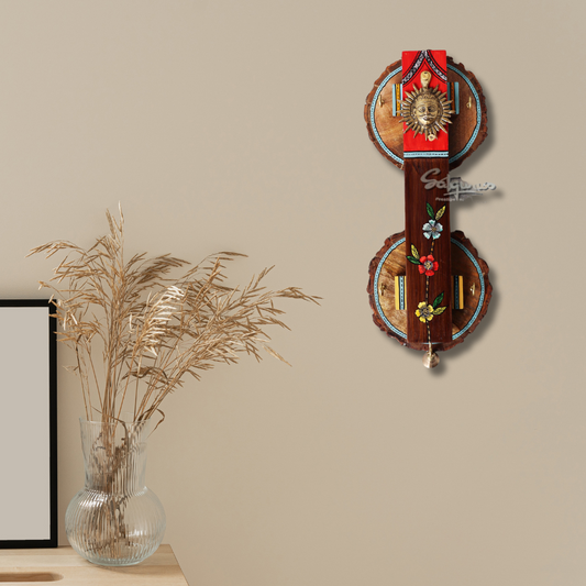 Wooden Keychain With Brass Motif by Satgurus