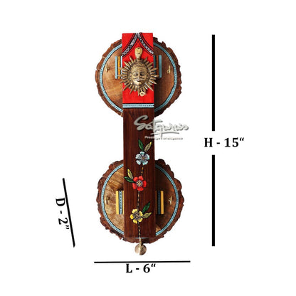 Wooden Keychain With Brass Motif by Satgurus