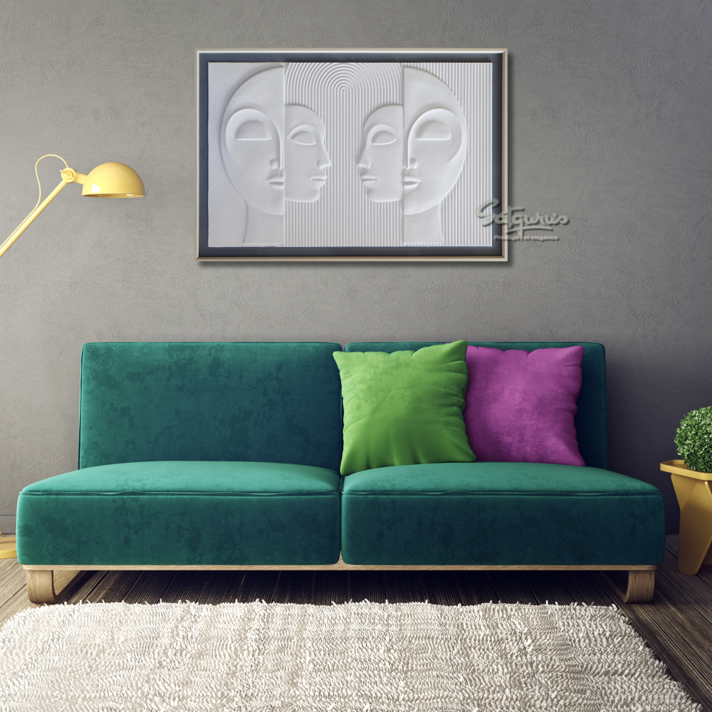 Couple Wall Art Piece / White by Satgurus