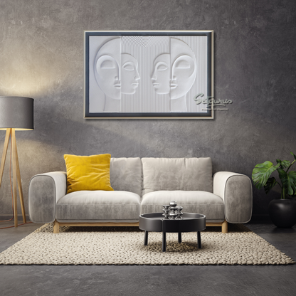 Couple Wall Art Piece / White by Satgurus