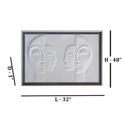 Couple Wall Art Piece / White by Satgurus