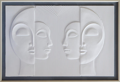 Couple Wall Art Piece / White by Satgurus