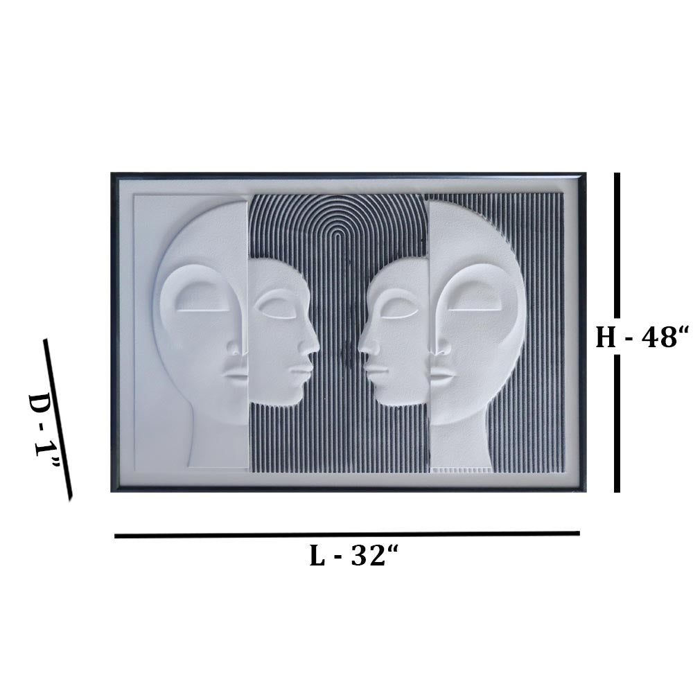Couple Wall Art Piece / Grey by Satgurus