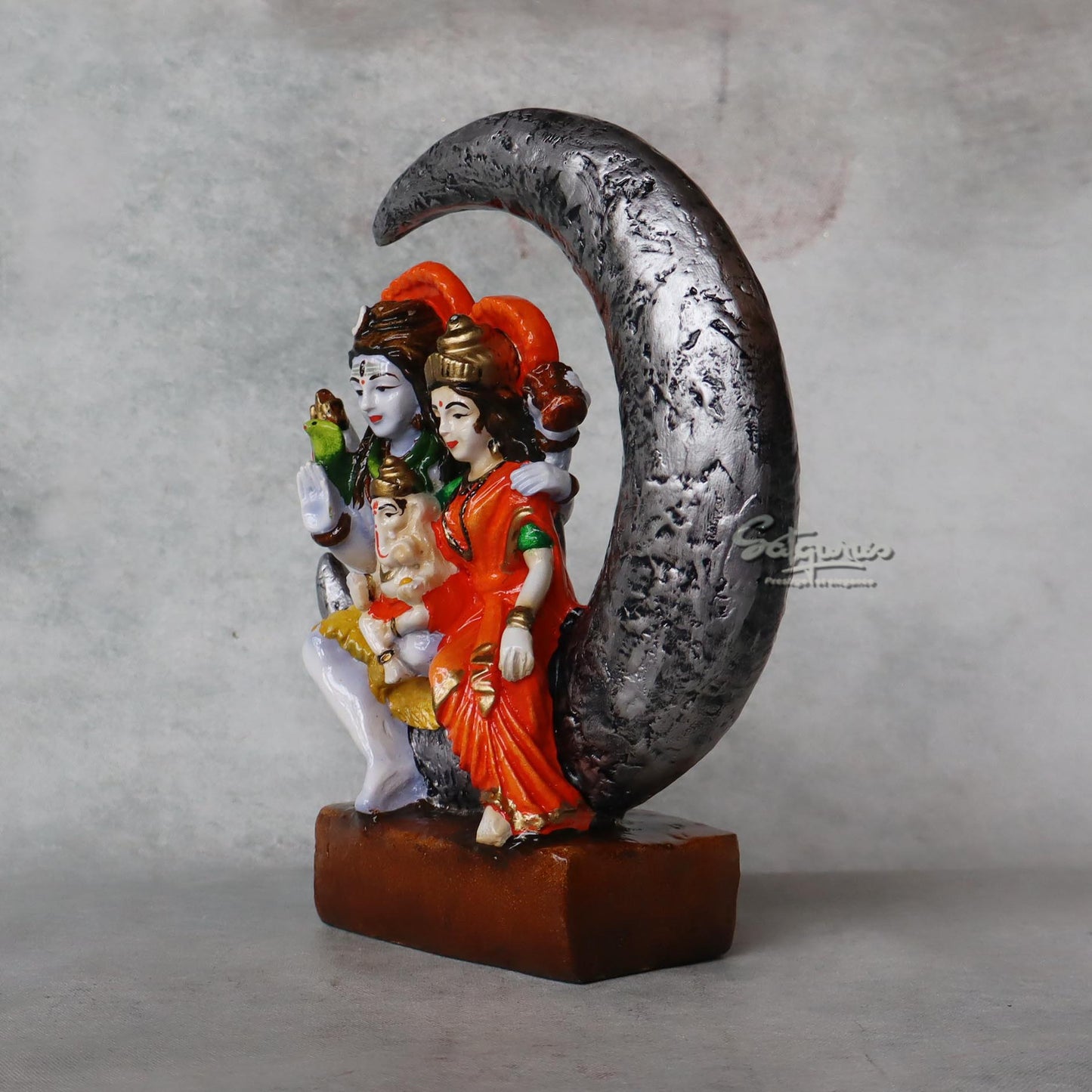 Shiv Parvati On Moon by Satgurus