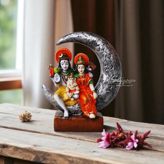 Shiv Parvati On Moon by Satgurus
