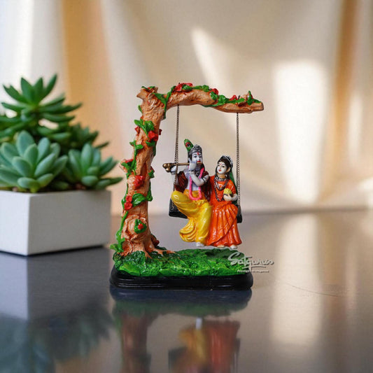 Radha Krishna On Tree Jhula by Satgurus