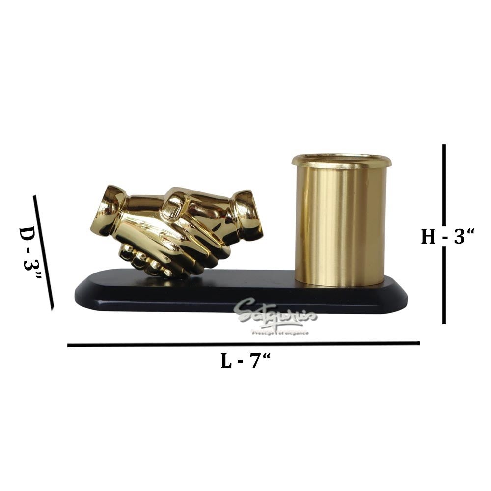 Handshake With Pen Stand by Satgurus