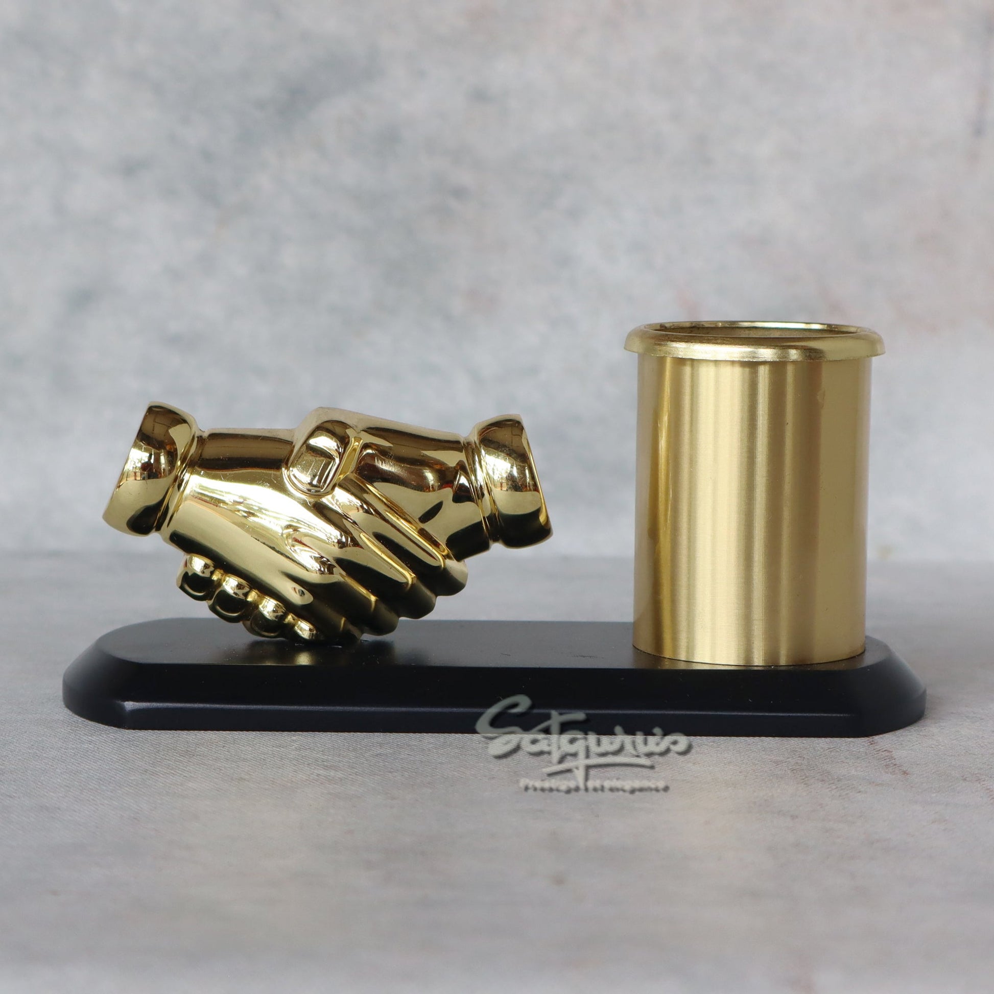 Handshake With Pen Stand by Satgurus 