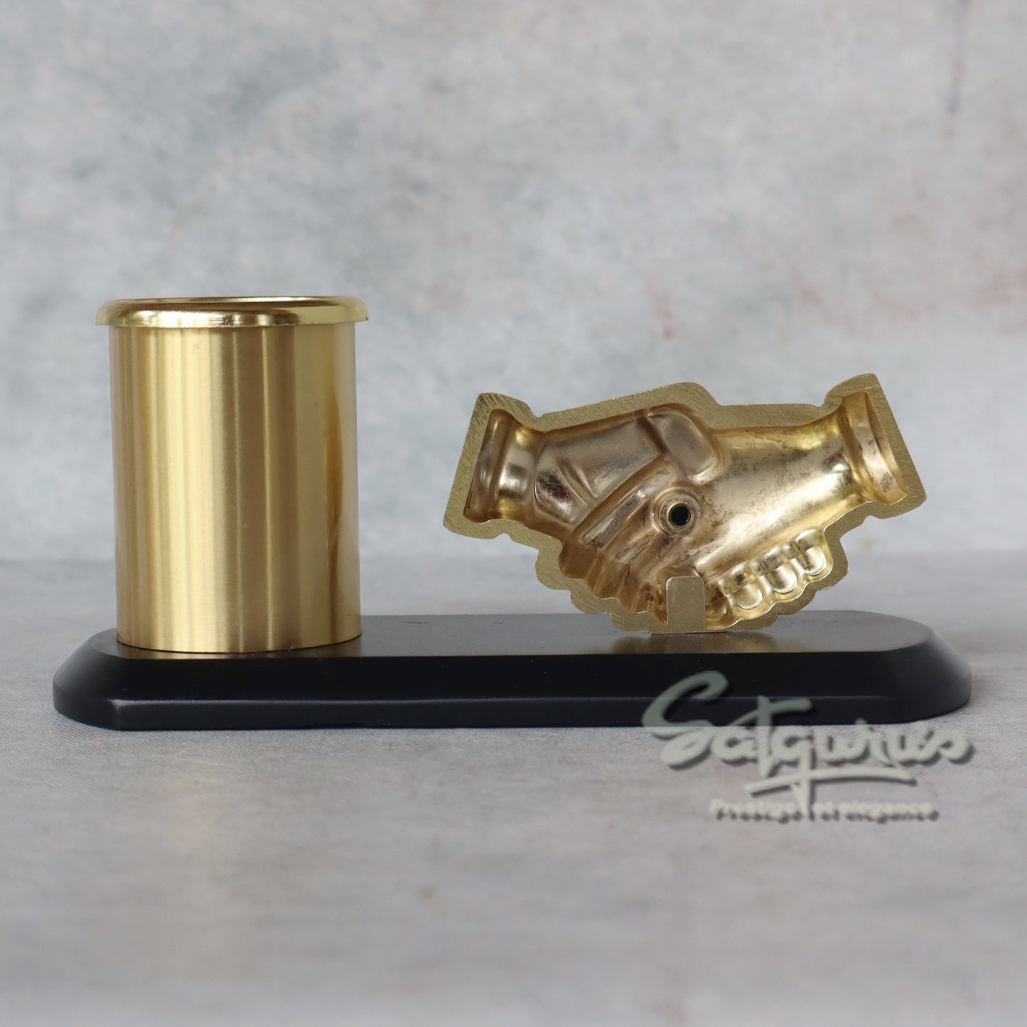 Handshake With Pen Stand by Satgurus